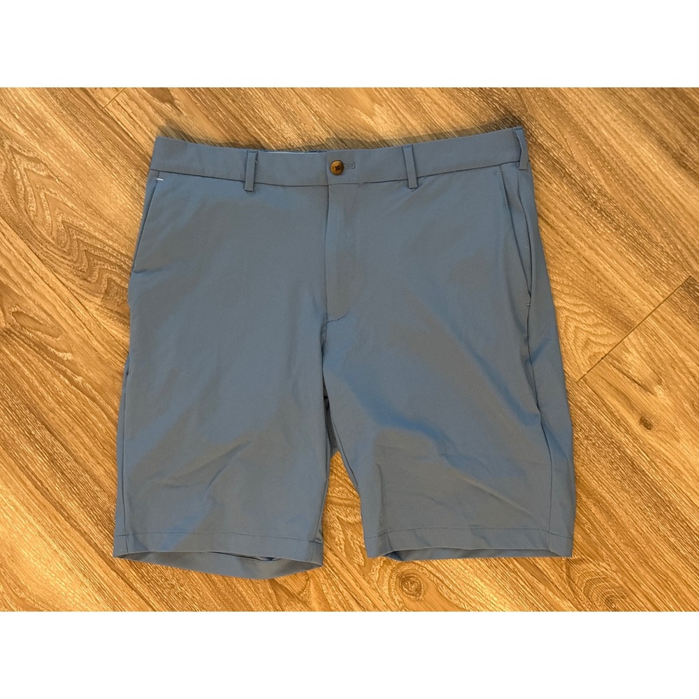 Peter Millar Crown Crafted Blue Performance Golf Shorts Mens 34 Tailored Fit